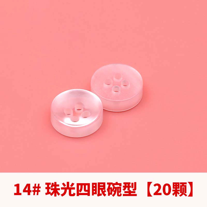 3358★  Versatile shirt buttons round transparent black and white buttons men's and women's shirts shirt cardigan polo shirt colored buttons