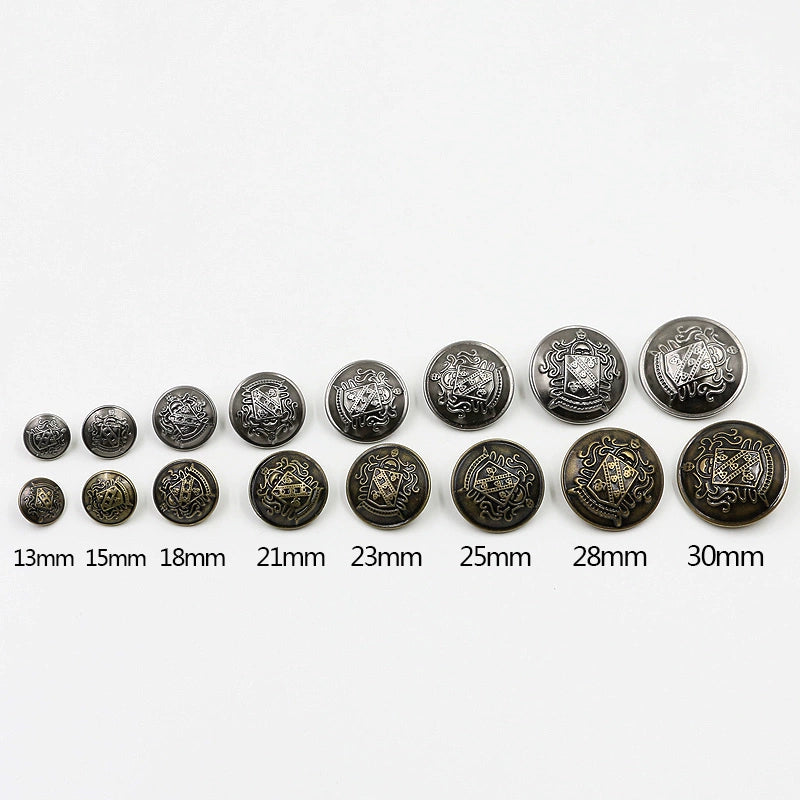 3435★ Botones redondos de metal para ropa, botones de cobre retro, botones de traje para hombre, botones de cárdigan para mujer, botones de suéter para ropa