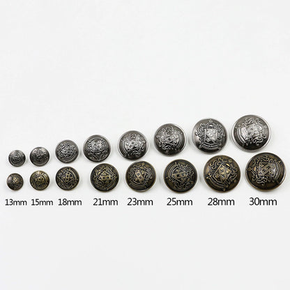 3435★ Botones redondos de metal para ropa, botones de cobre retro, botones de traje para hombre, botones de cárdigan para mujer, botones de suéter para ropa