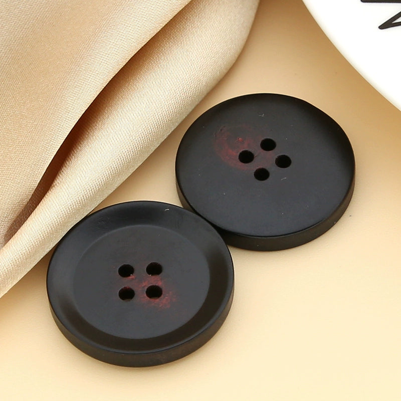 3420★  New, round black clothes decorative buttons men's and women's trench coats, sweaters, high-end versatile buttons, fashion buttons