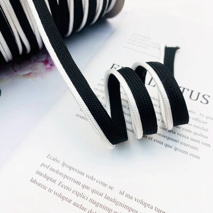 Cinta adhesiva de seda brillante de 1 cm, 41 colores, con borde incrustado, para decoración de hogar, textiles, accesorios de ropa, 3847