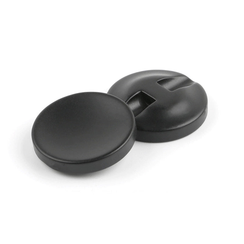 3454★ Botones redondos negros de alta gama para abrigo de cachemira, suéter, chaqueta de lana, ropa de mujer versátil, botones decorativos de resina