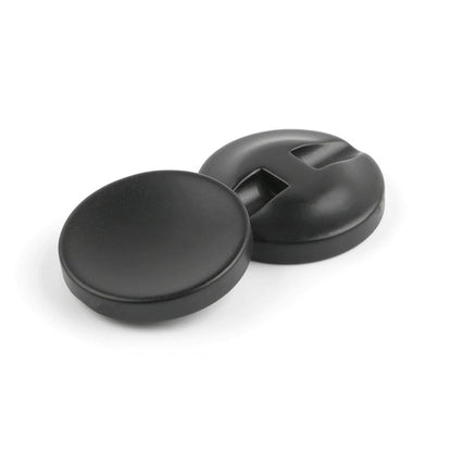 3454★ Botones redondos negros de alta gama para abrigo de cachemira, suéter, chaqueta de lana, ropa de mujer versátil, botones decorativos de resina