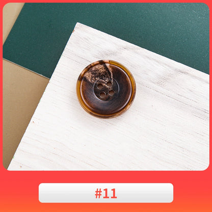 3443★ Botón redondo de resina versátil, botón de abrigo de lana, botón de gabardina para mujer, botón de pantalón de traje para hombre