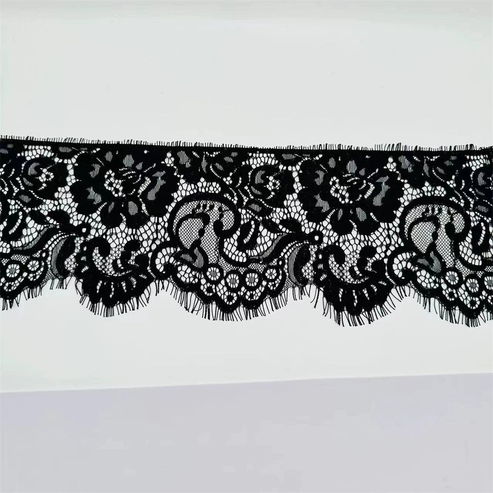 3757 Línea de hueso unilateral de alta calidad, encaje de pestañas, vestido de novia DIY, accesorios de empalme de decoración del hogar, ancho 15 CM