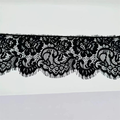 3757 Línea de hueso unilateral de alta calidad, encaje de pestañas, vestido de novia DIY, accesorios de empalme de decoración del hogar, ancho 15 CM