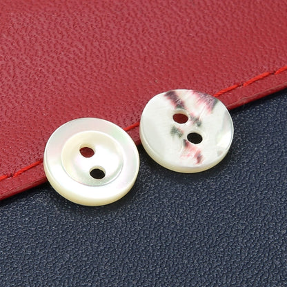 3347★  Shirt buttons women's and men's chiffon shirt buttons clothes versatile round shell buttons four-eye black and white cardigan small