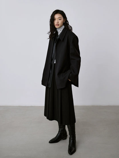 [Offre à durée limitée] Nouveau costume noir chinois Niche Chic décolleté automne et hiver veste haut de costume haut de gamme