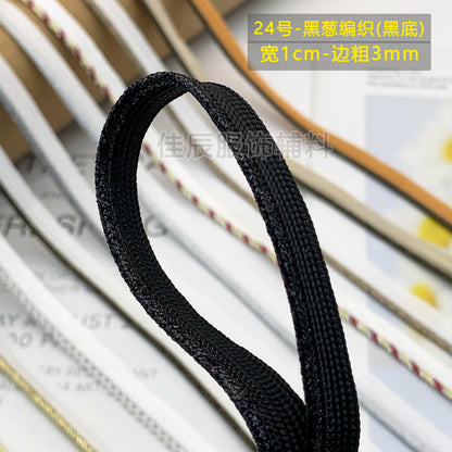 Cinta adhesiva de seda para niños, 1 cm, color dorado y plateado, para ribetes, ropa, textiles para el hogar, almohadas, etc.