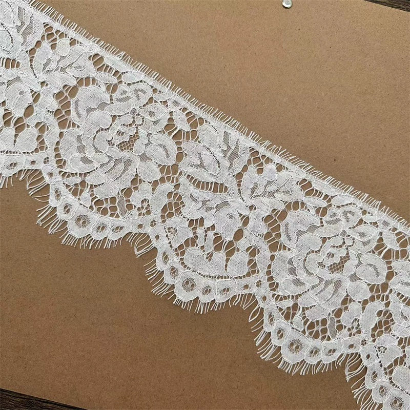 3769 largeur 14,5 cm exquise ligne osseuse unilatérale cils dentelle tissu bricolage décoratif rideaux robe de mariée accessoires
