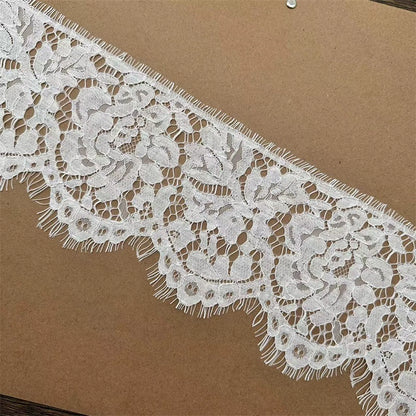 3769 largeur 14,5 cm exquise ligne osseuse unilatérale cils dentelle tissu bricolage décoratif rideaux robe de mariée accessoires