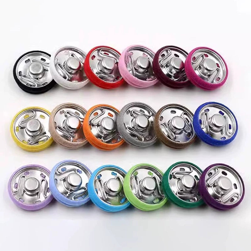 3470★ Botón de tela de color nuevo, botón a presión de metal, botón oculto, botón anti-luz para niños y madres, botón de ropa grande para mujeres, botón de botón.