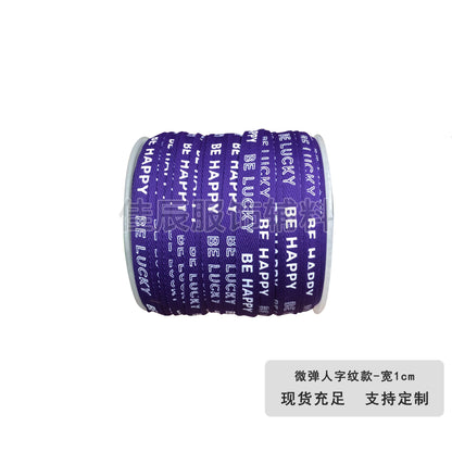 3875 Spot 1 cm tira de ribete con estampado de letras en espiga de colores para accesorios, correa de cuello trasero, tira lateral para ropa