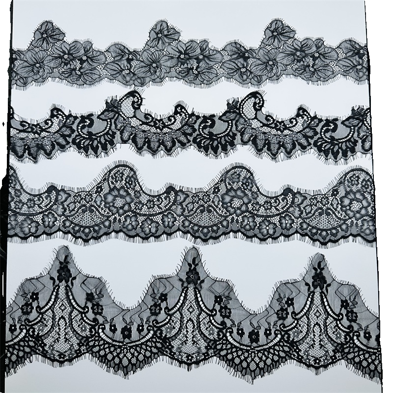 3776 Exquisito encaje de pestañas onduladas irregulares, bricolaje, vestido de novia, falda, costura, velo, cuello, accesorios de costura