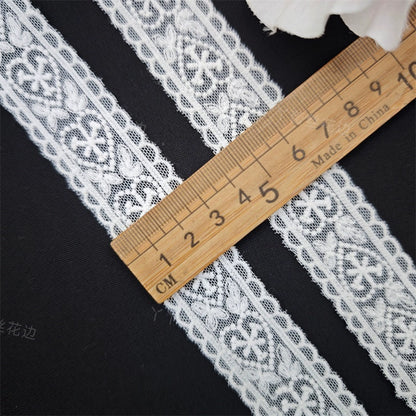 3826 Accesorios de bordado de malla con borde de encaje bilateral, encaje de algodón puro hecho a mano, accesorios para el cabello, ropa, falda, cinturón de encaje