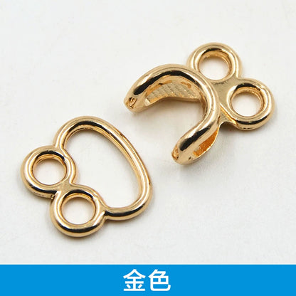 3514★ Ropa de visón, hebilla oculta de metal de piel, hebilla colgante, hebilla de abrigo, botón invisible de gabardina, hebilla de conexión de gancho de moda