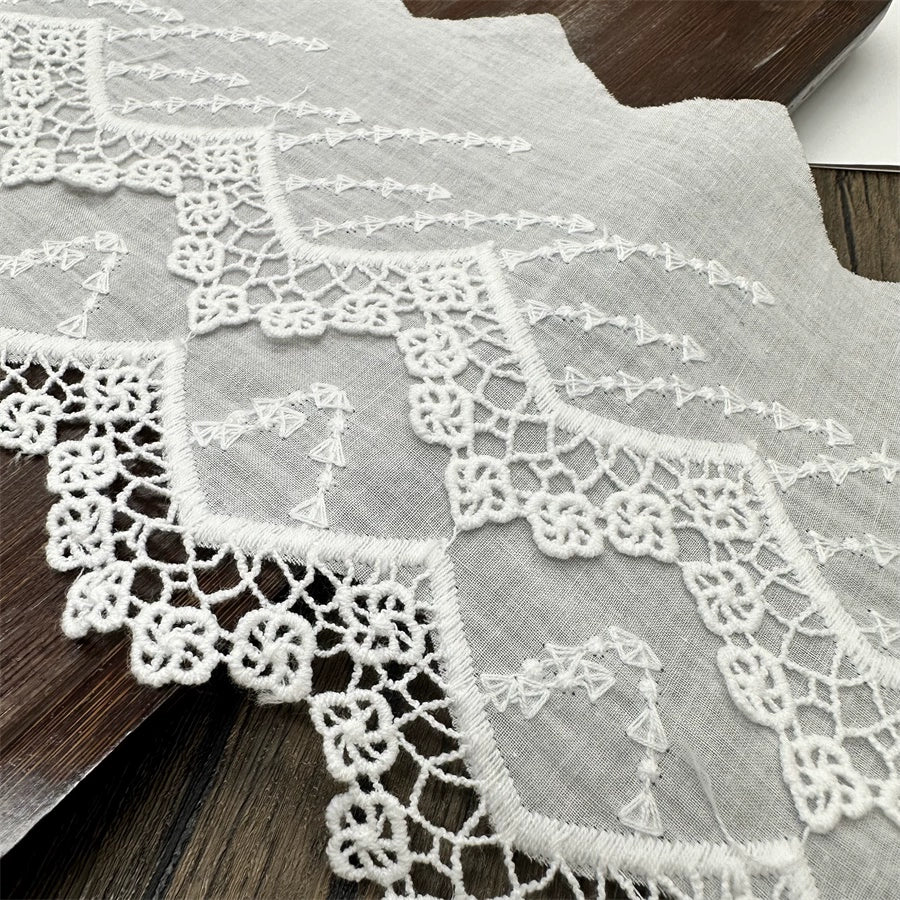 3793 Accesorios de borde de tela con bordado de encaje de doble capa japonés y coreano, cortinas de falda de ropa de bricolaje hechas a mano, telas textiles para el hogar, telas decorativas