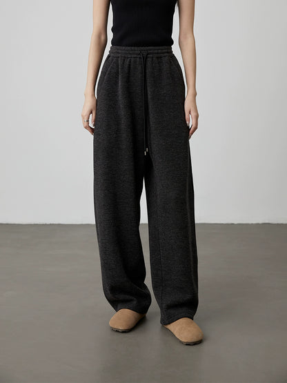 [Scimitar sweatpants] CAREMIND beige wide-leg casual pants autumn and winter straight sweatpants trousers children