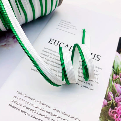 Cinta adhesiva de seda brillante de 1 cm, 41 colores, con borde incrustado, para decoración de hogar, textiles, accesorios de ropa, 3847