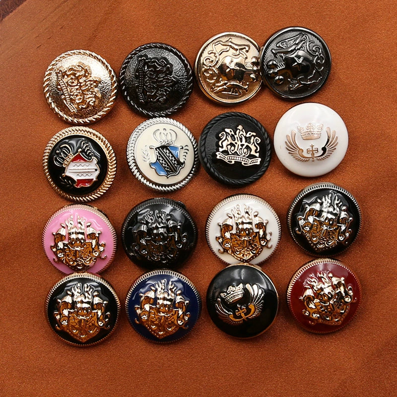 3414★  Coat buttons round suit woolen jacket metal buttons women's trench coat British versatile women's and men's suits buttons