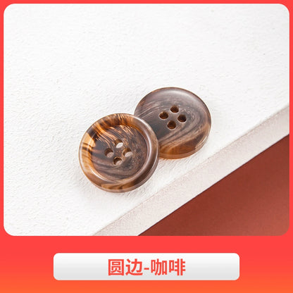 3442★ Botones de abrigo de lana, botones de gabardina, botones de pantalón de traje de hombre, botones redondos de resina semimate