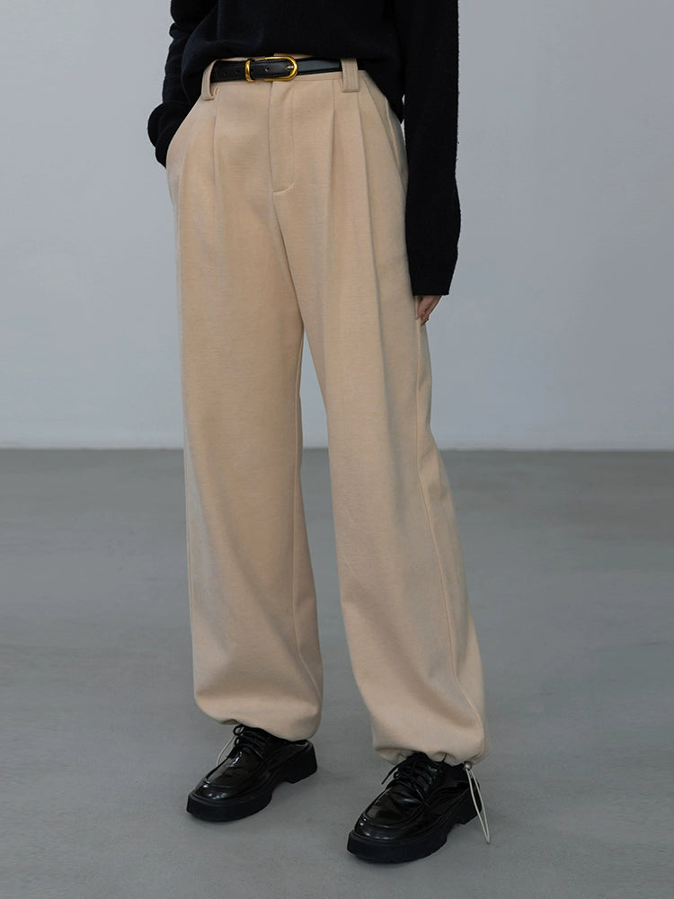 [Oferta especial por tiempo limitado] Pantalones negros pulidos retro británicos para mujer, leggings finos y drapeados, pantalones casuales para viajeros 