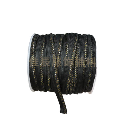 3843 Spot 1cm oro y plata alambre tejido niño cinta maestra brote tira accesorios ropa tira de borde con incrustaciones almohada tira de borde con incrustaciones de cuerda de ribete