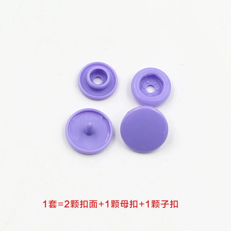 3413★  Plastic four-in-one buckle special button for colored baby clothes, seam-free hidden button, baby buckle nail button, mother and child buckle