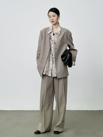 Camisa con pintura de tinta CAREMIND estilo nacional con manchas, manga larga, chaqueta superior de seda ligera para mujer estilo Hong Kong, marea 