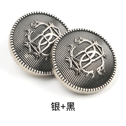 3414★  Coat buttons round suit woolen jacket metal buttons women's trench coat British versatile women's and men's suits buttons