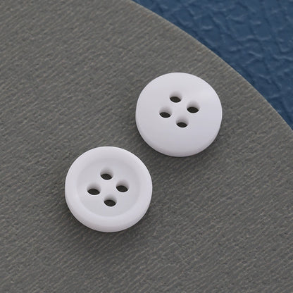 3353★  Shirt buttons white round clothes buttons resin matte shirt buttons men's and women's shirts pattern small buttons