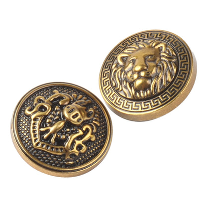 3452★ Botones dorados vintage, tops de alta gama para hombres y mujeres, abrigos de lana, abrigos, botones de metal, botones redondos versátiles para ropa