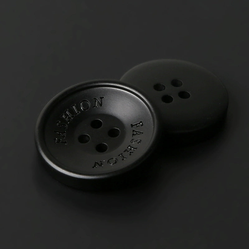 3446★ Botones redondos negros para abrigo, moda femenina, versátil, de lana, para suéter, chaqueta, cárdigan, gabardina, botones pequeños