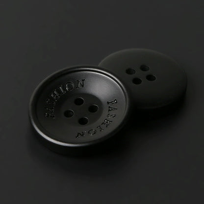 3446★ Botones redondos negros para abrigo, moda femenina, versátil, de lana, para suéter, chaqueta, cárdigan, gabardina, botones pequeños