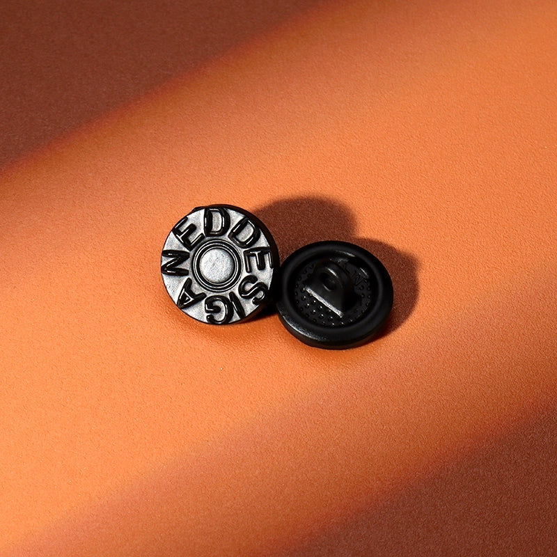 3406★  Black metal shirt buttons women's clothes exquisite round buttons versatile shirt cuffs neckline high-end buttons men