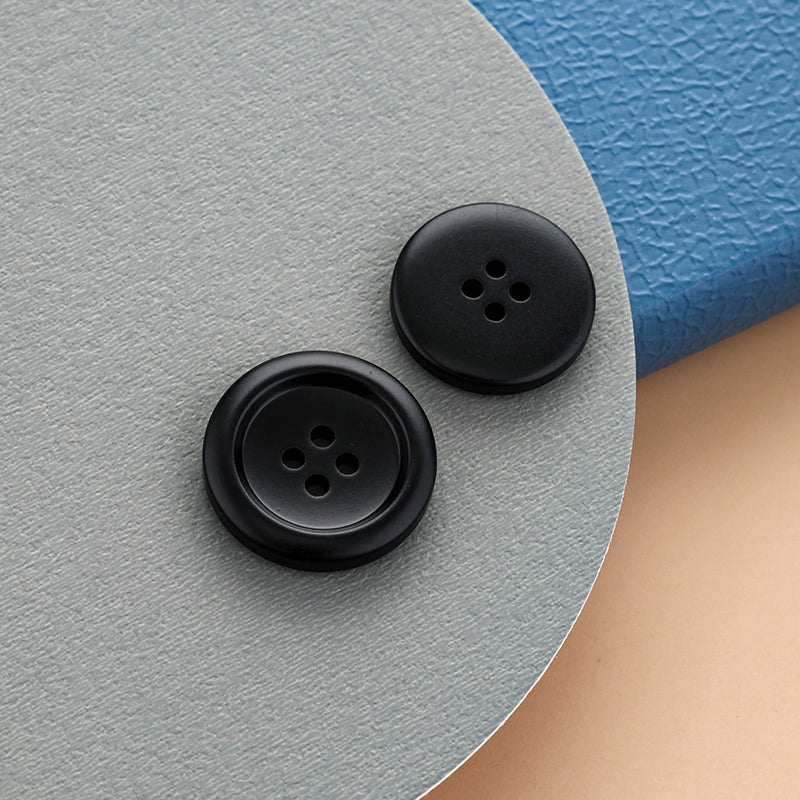 3459★  Black resin buttons men's suit jacket buttons top women's woolen coat trench coat pants versatile high-end buttons