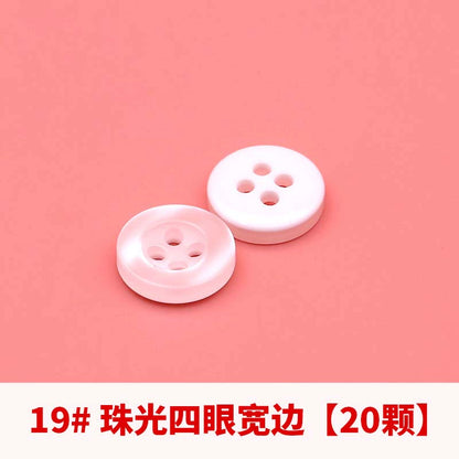 3358★  Versatile shirt buttons round transparent black and white buttons men's and women's shirts shirt cardigan polo shirt colored buttons