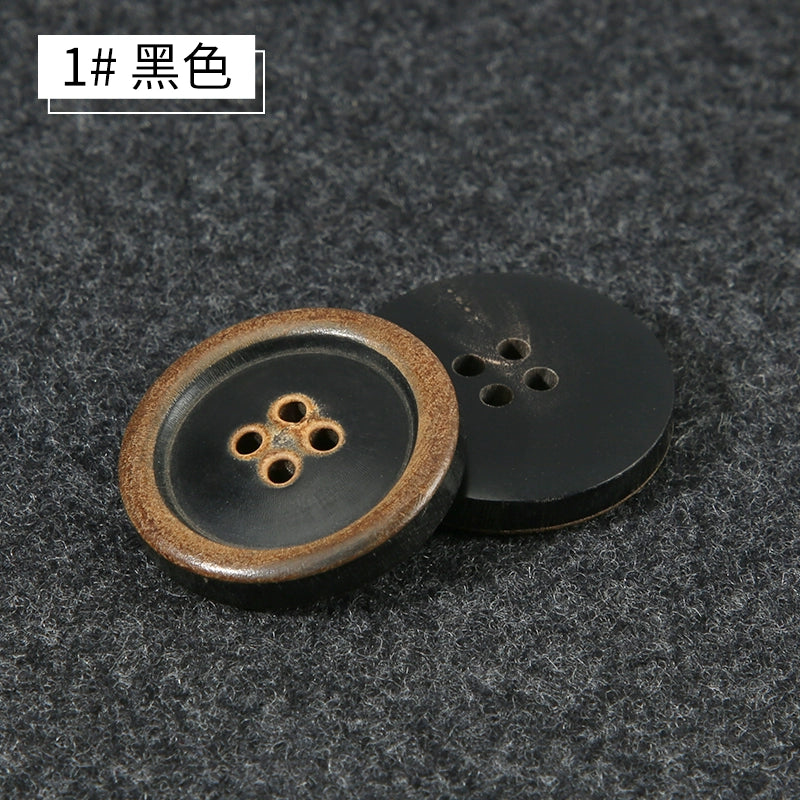 3421★  Real horn buttons for men's and women's suits, suits, buttons, pants, round high-end button accessories, clothes, coats, decoration