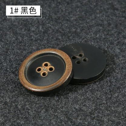 3421★  Real horn buttons for men's and women's suits, suits, buttons, pants, round high-end button accessories, clothes, coats, decoration
