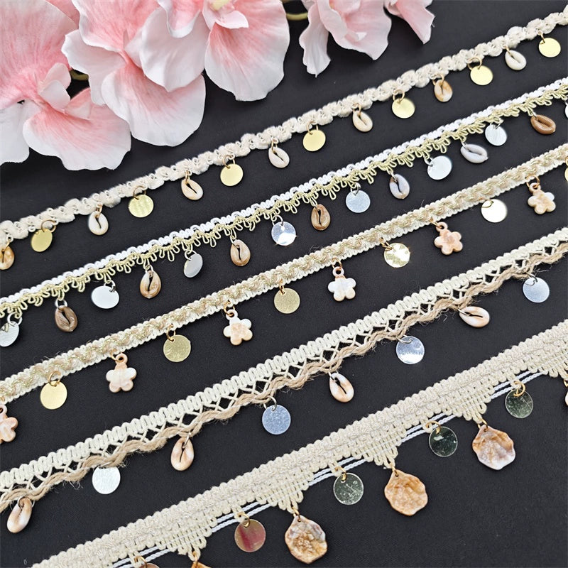 3705 Nuevos accesorios de ropa hechos a mano con cuentas de encaje de imitación de concha colgante joyería DIY Xiaoxiangfeng ropa Hanfu accesorios