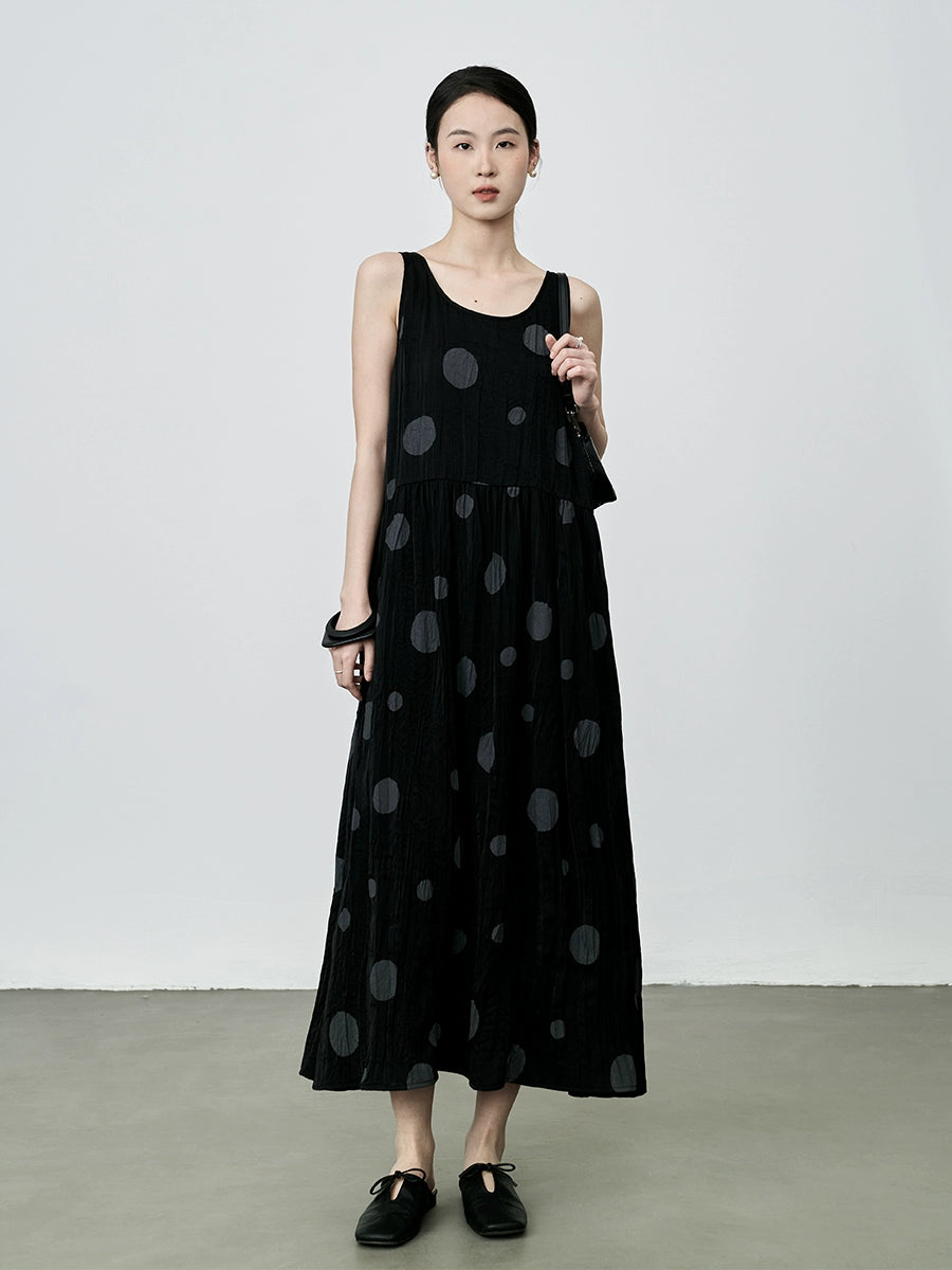 Vestido sin mangas estilo Hepburn negro de CAREMIND, vestido de lunares nuevo de verano para niños 