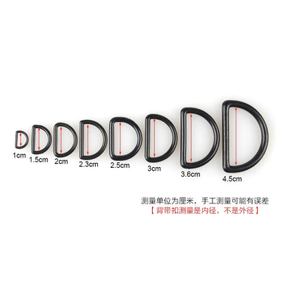 3525★ Ropa en blanco y negro Hebilla de anillo en D Hebilla de ajuste de correa Hebilla en D Hebilla de correa Accesorios de equipaje Hebilla de anillo en D Botón de plástico