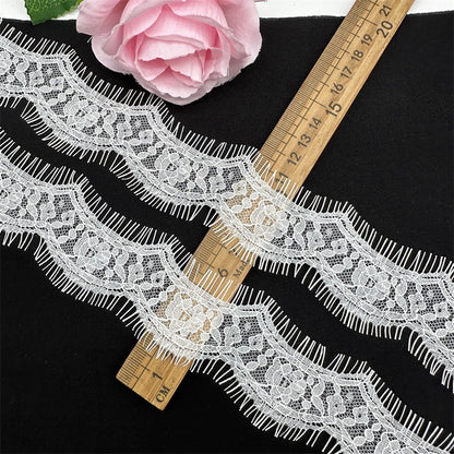 3777 ancho 4-5cm exquisito encaje de pestañas pequeñas DIY tela hecha a mano ropa interior falda cuello accesorios decorativos