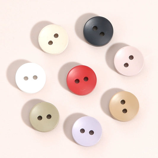 3392★  Two-eye color shirt clothes decorative button shirt cardigan top buttons round jacket men's and women's button accessories