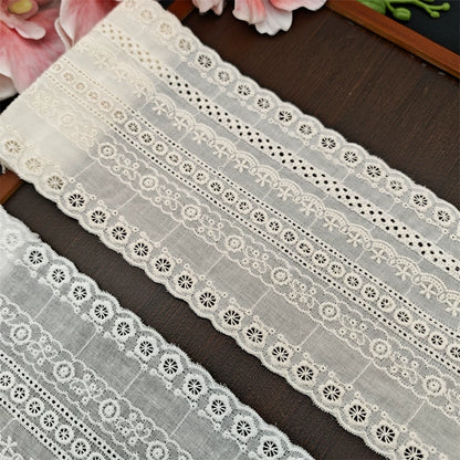 3802 Ropa de moda Lolita, algodón peinado, algodón bordado, encaje, ropa interior, decoración textil para el hogar, tela auxiliar hecha a mano DIY