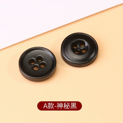 3403★  Color round four-eye shirt buttons children's sweater cardigan versatile buttons clothes jacket high-end button accessories