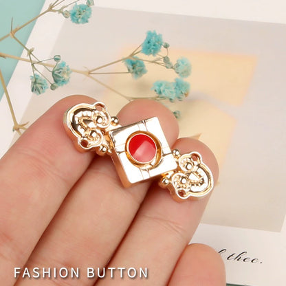 3501★ Hebilla antigua de metal para cheongsam Hanfu, hebilla antigua, hebilla de cuello con botón retro, accesorios para ropa