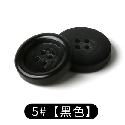 3450★ Accesorios de ropa versátiles Botón de abrigo de resina redondo Botón superior de chaqueta de gabardina Botones de traje negro para hombres y mujeres