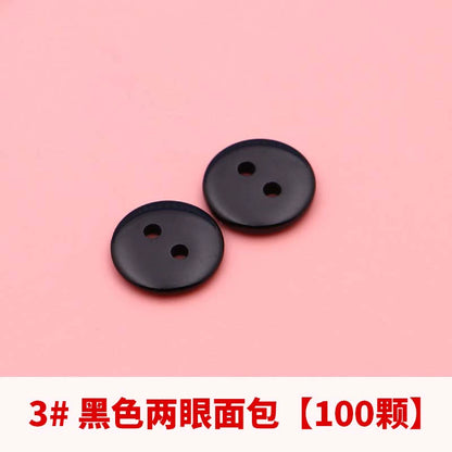 3358★  Versatile shirt buttons round transparent black and white buttons men's and women's shirts shirt cardigan polo shirt colored buttons