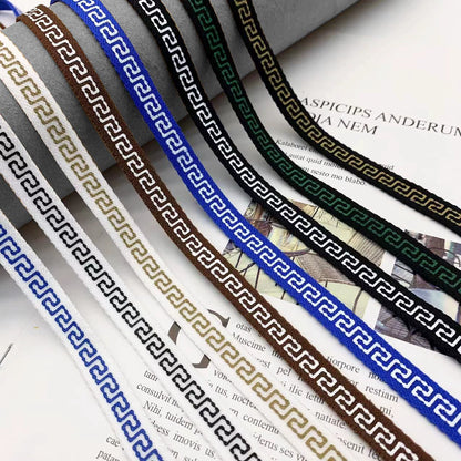 3870 Spot 1cm papel de color impresión accesorios de cincha tira de presión del borde del cuello trasero ropa de estilo étnico tira lateral tira de ribete